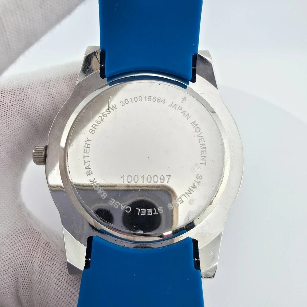 KENNETH COLE UNLISTED 'City Streets' Watch Men's Blue Tachymeter Bezel 9+